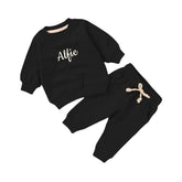 Personalised Organic Cotton Tracksuit - Black