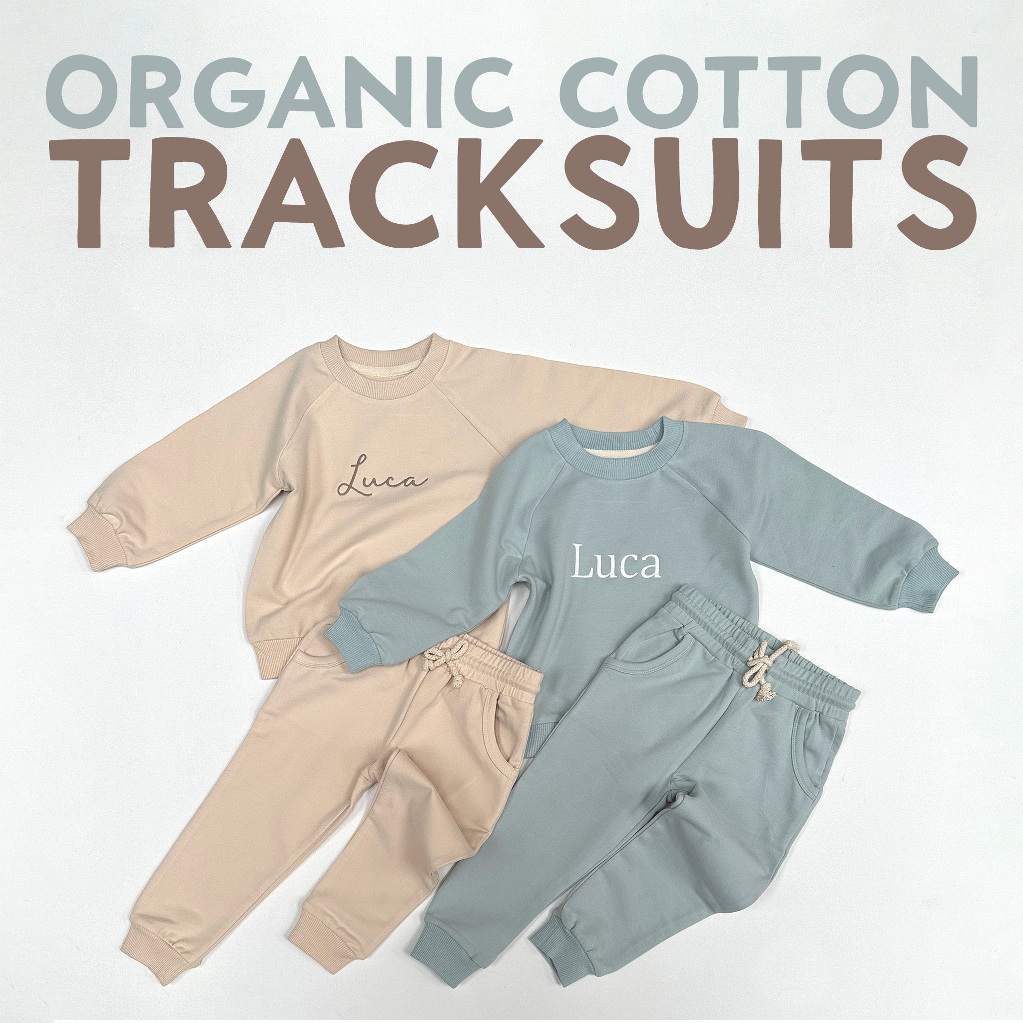 Organic cotton tracksuit on sale