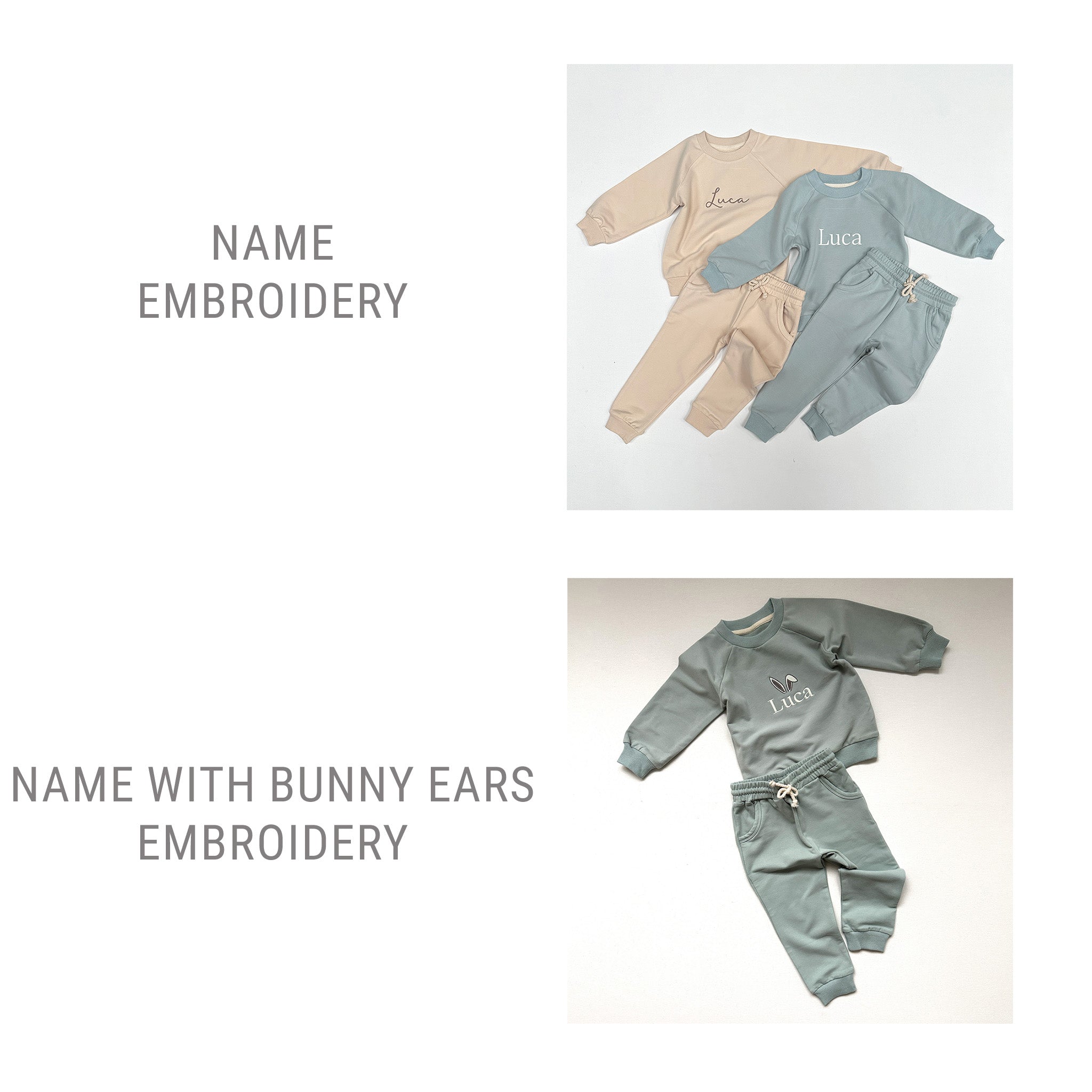 Personalised Organic Cotton Tracksuit - Mint