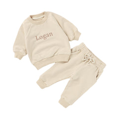 Personalised Organic Cotton Tracksuit - Cream