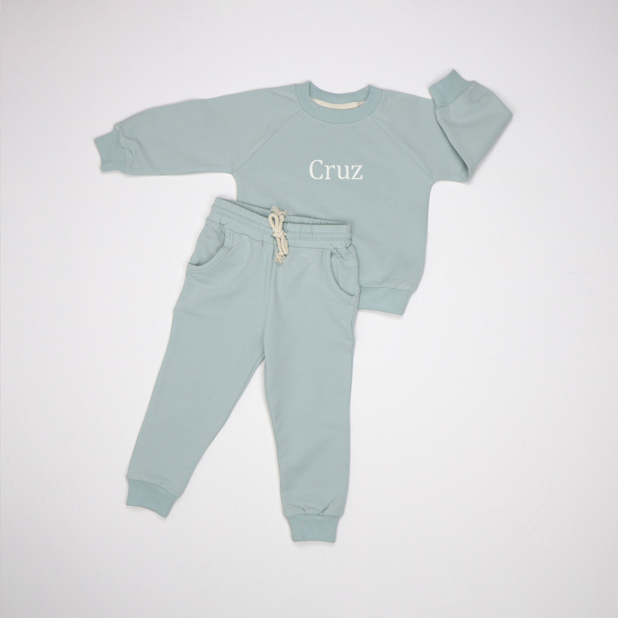 Personalised Organic Cotton Tracksuit - Mint